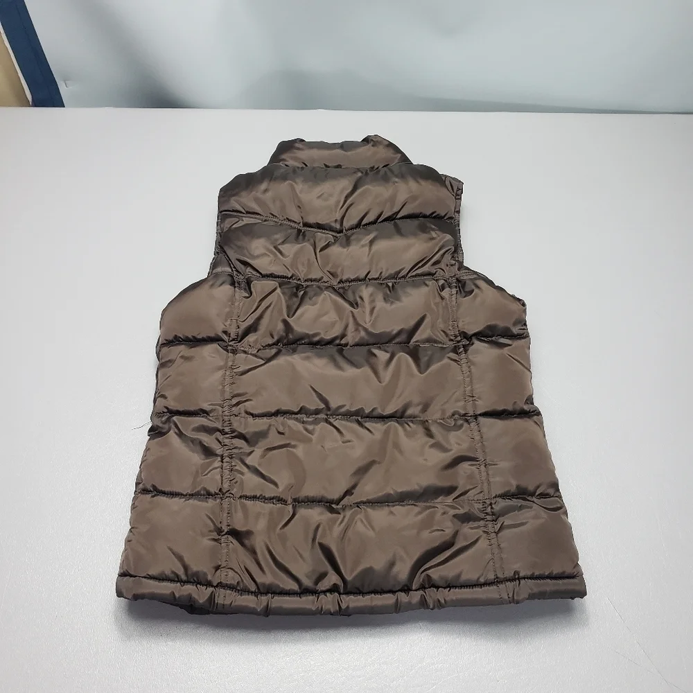 Old navy girls brown puffer winter vest size large